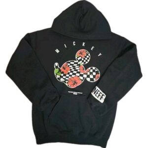 Disney+Neff Mickey Black Pullover Hoodie Size S